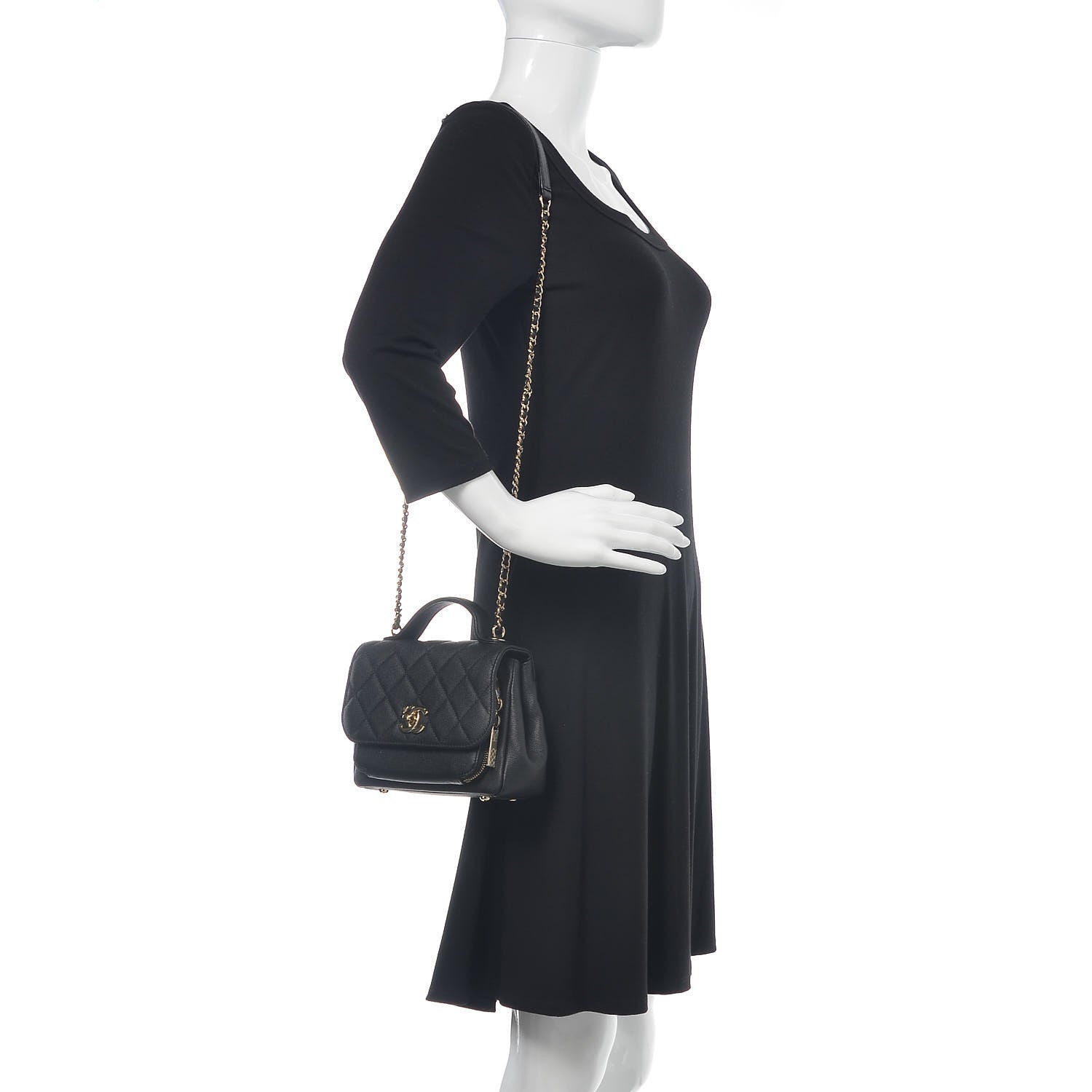 Chanel Caviar Quilted Mini Business Affinity Flap Black 2 of 10