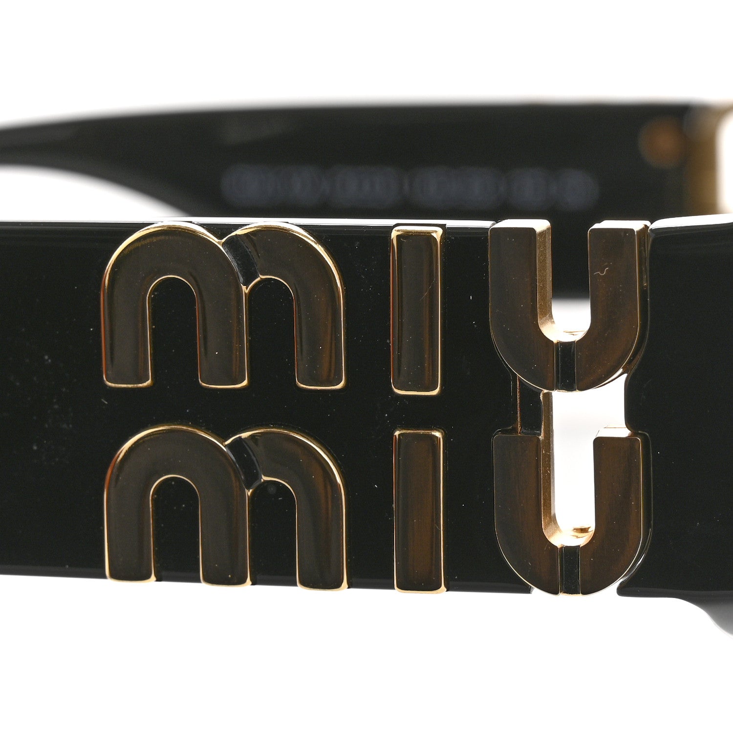 Miu Miu Acetate Oval Glimpse Sunglasses SMU11W Black 8 of 9