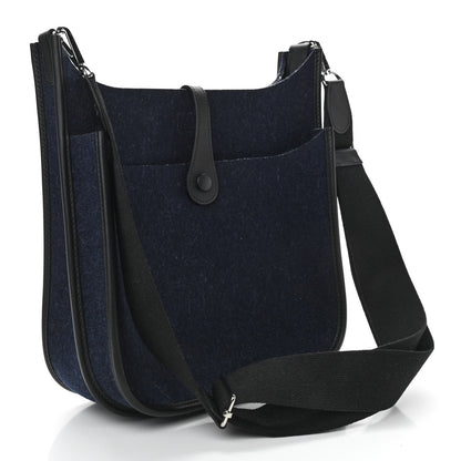 Hermes Swift Sangle Wooly Evelyne PM Bleu Nuit Black 3 of 10