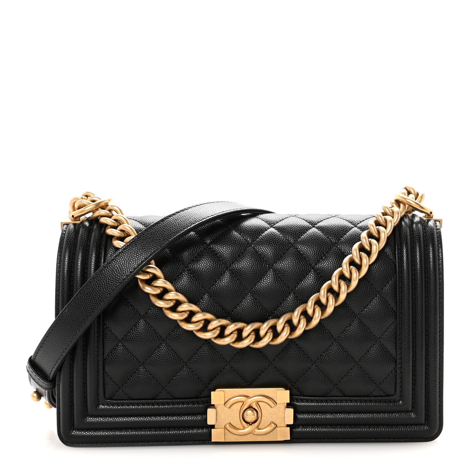 Chanel Caviar Quilted Medium Boy Flap Black 1 of 10