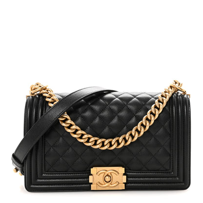 Chanel Caviar Quilted Medium Boy Flap Black 1 of 10