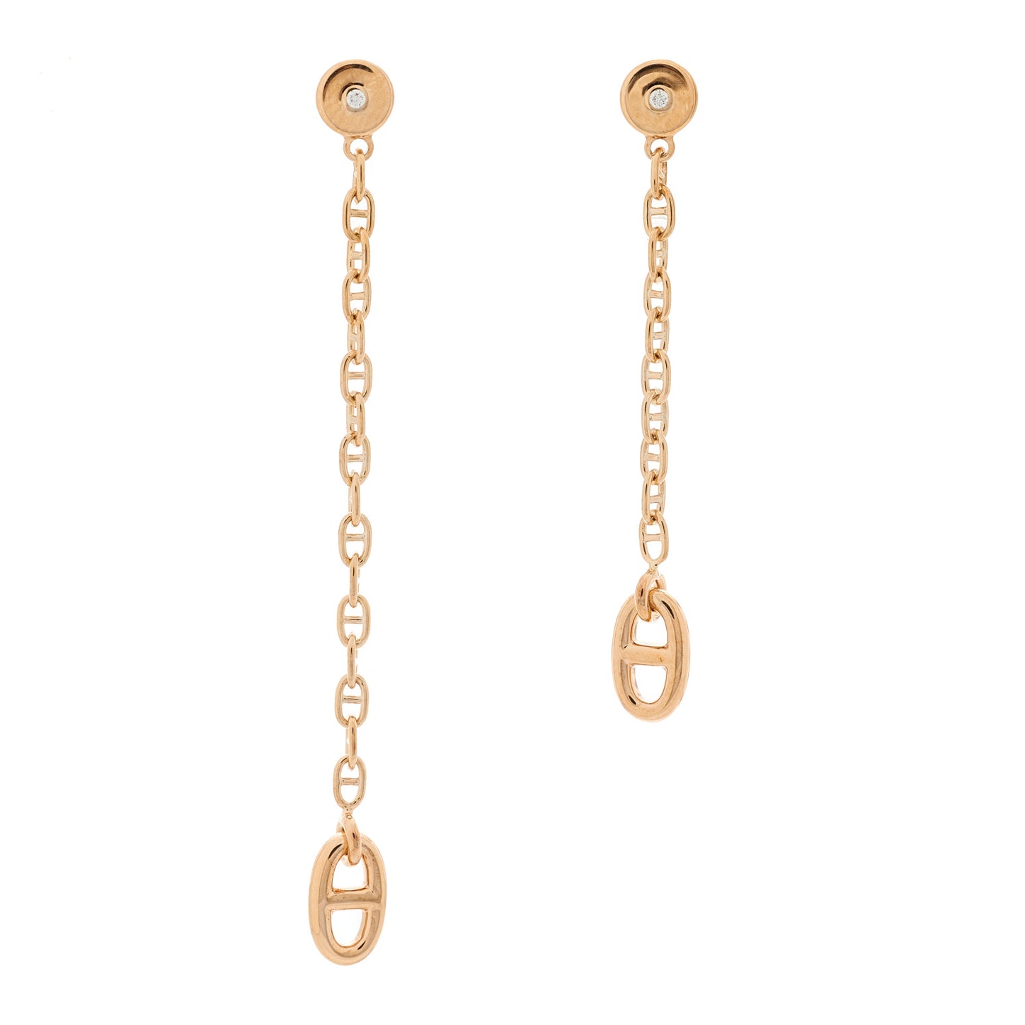 18K Rose Gold Diamond TPM Farandole Drop Earrings