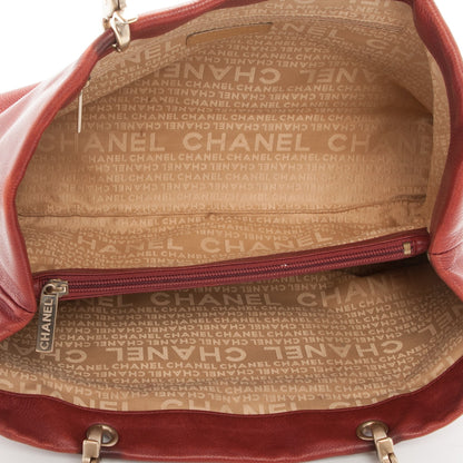 Chanel Soft Caviar CC Tote Red 5 of 7