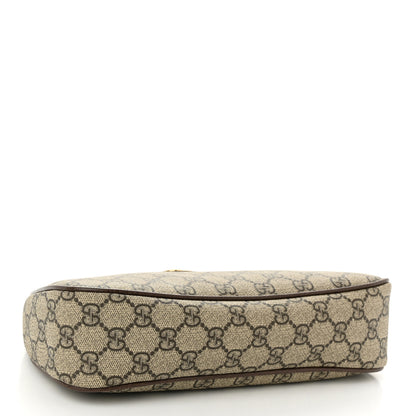 Gucci GG Supreme Monogram Textured Dollar Calfskin Web Small Ophidia GG Handbag Beige Ebony New Acero 4 of 11