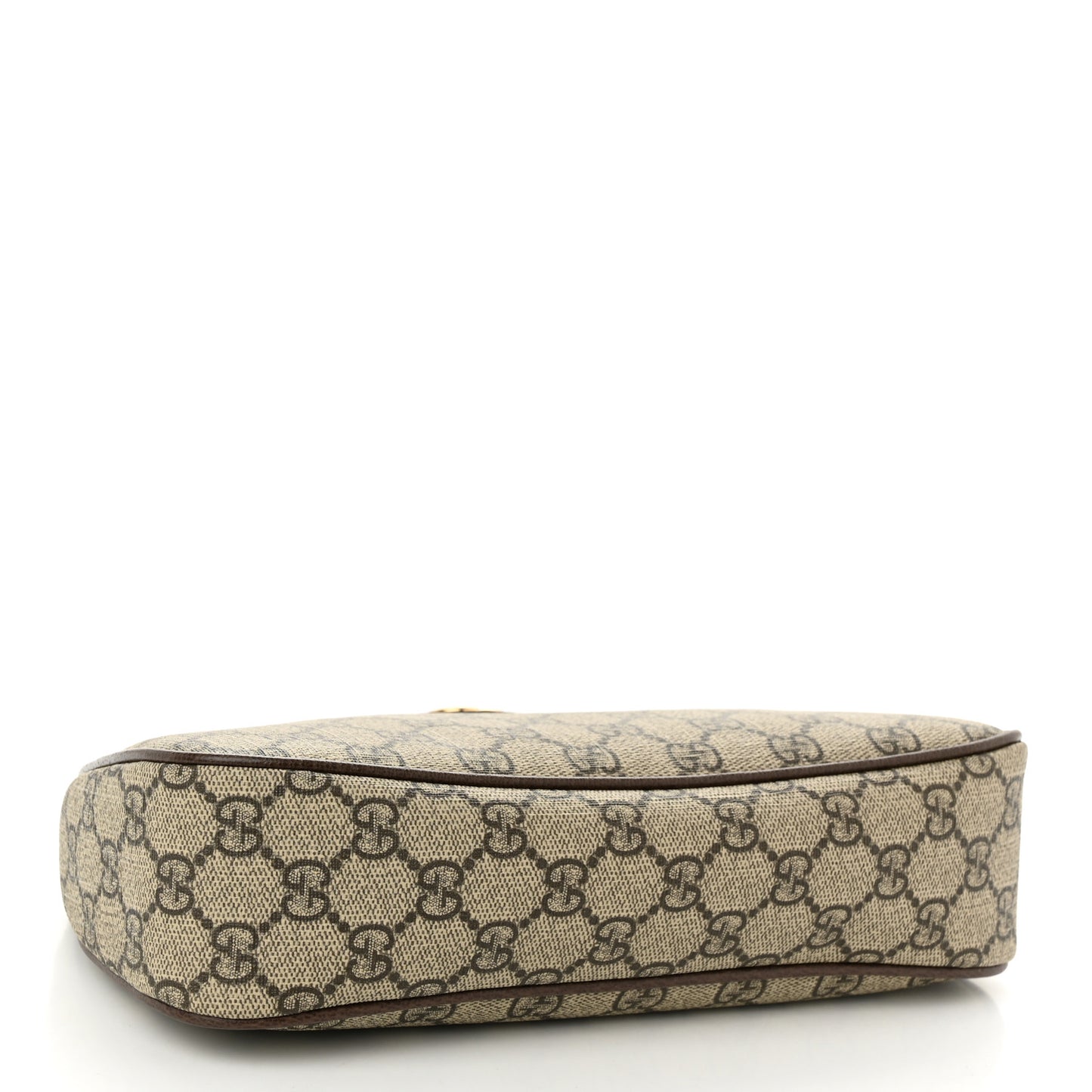 GG Supreme Monogram Textured Dollar Calfskin Web Small Ophidia GG Handbag Beige Ebony New Acero