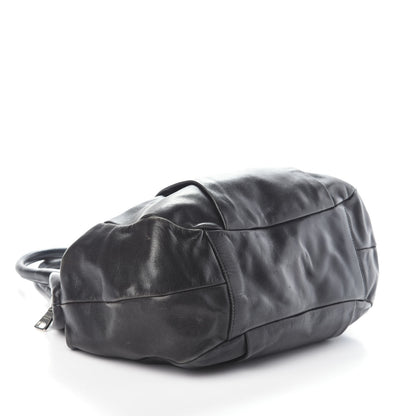 Prada Soft Calf Bowler Tote Black 4 of 9