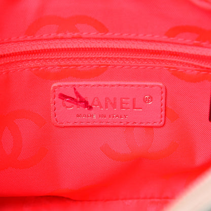 Chanel Calfskin Quilted Cambon Pochette White Black 5 of 13