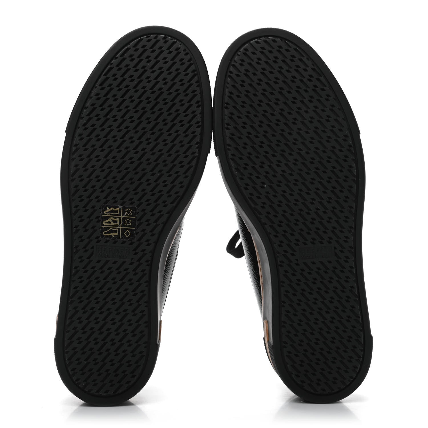 Hermes Patent Epsom Womens Polo Sneakers 37 Black 5 of 9