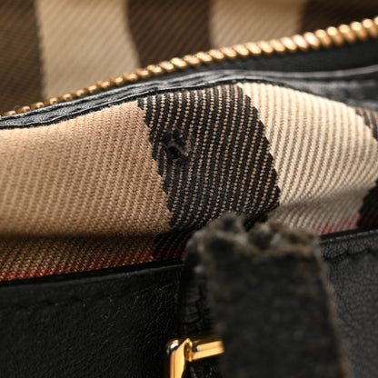 Burberry Calfskin House Check Small Salisbury Tote Black 7 of 15