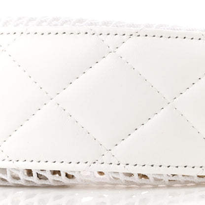 Chanel Mesh Shiny Lambskin Chain Hobo White 12 of 13