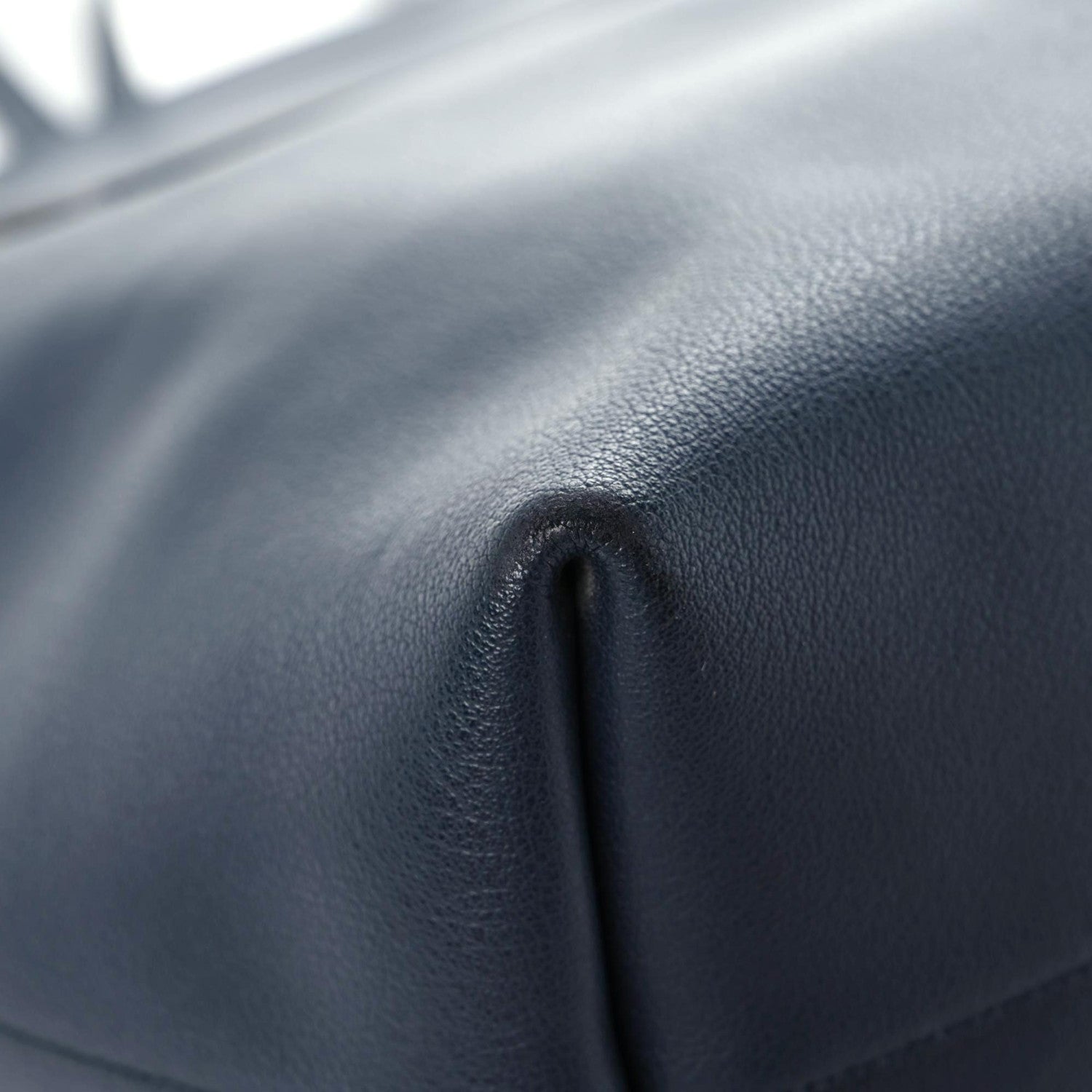 Saint Laurent Calfskin Large Shopping Tote Deep Marine 6 of 20