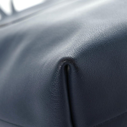 Saint Laurent Calfskin Large Shopping Tote Deep Marine 6 of 20
