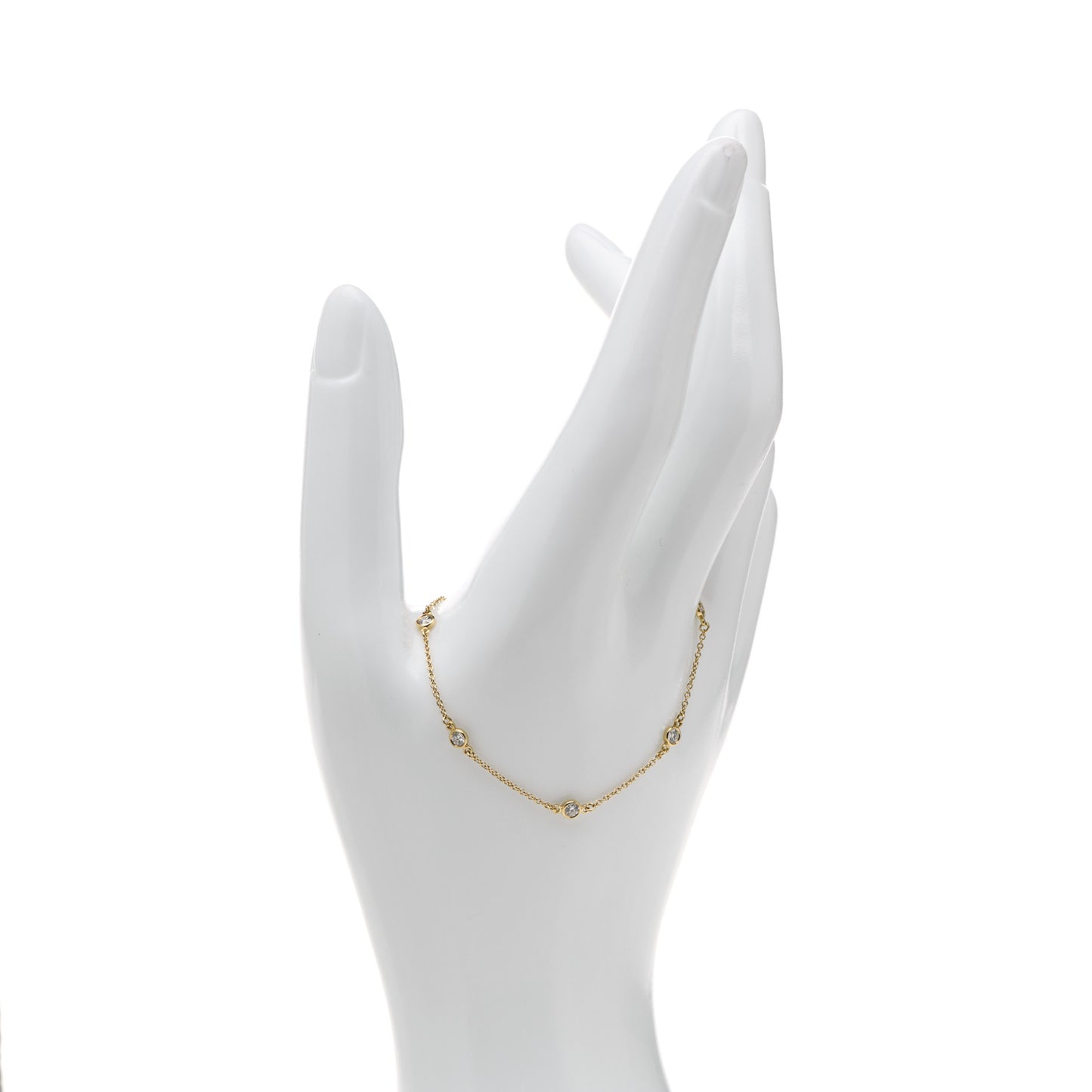 18K Yellow Gold Diamond .30ctw Elsa Peretti Diamonds by the Yard Station Bracelet