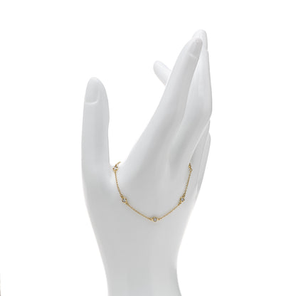 Tiffany 18K Yellow Gold Diamond .30ctw Elsa Peretti Diamonds by the Yard Station Bracelet 2 of 6