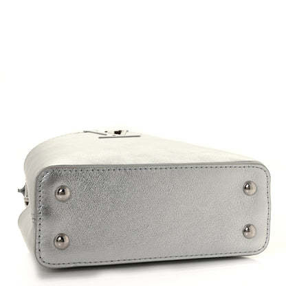 Louis Vuitton Metallic Calfskin Mini Capucines Silver 3 of 8