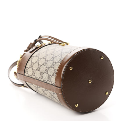 Gucci GG Supreme Monogram Small 1955 Horsebit Bucket Bag Beige Brown Sugar 4 of 11