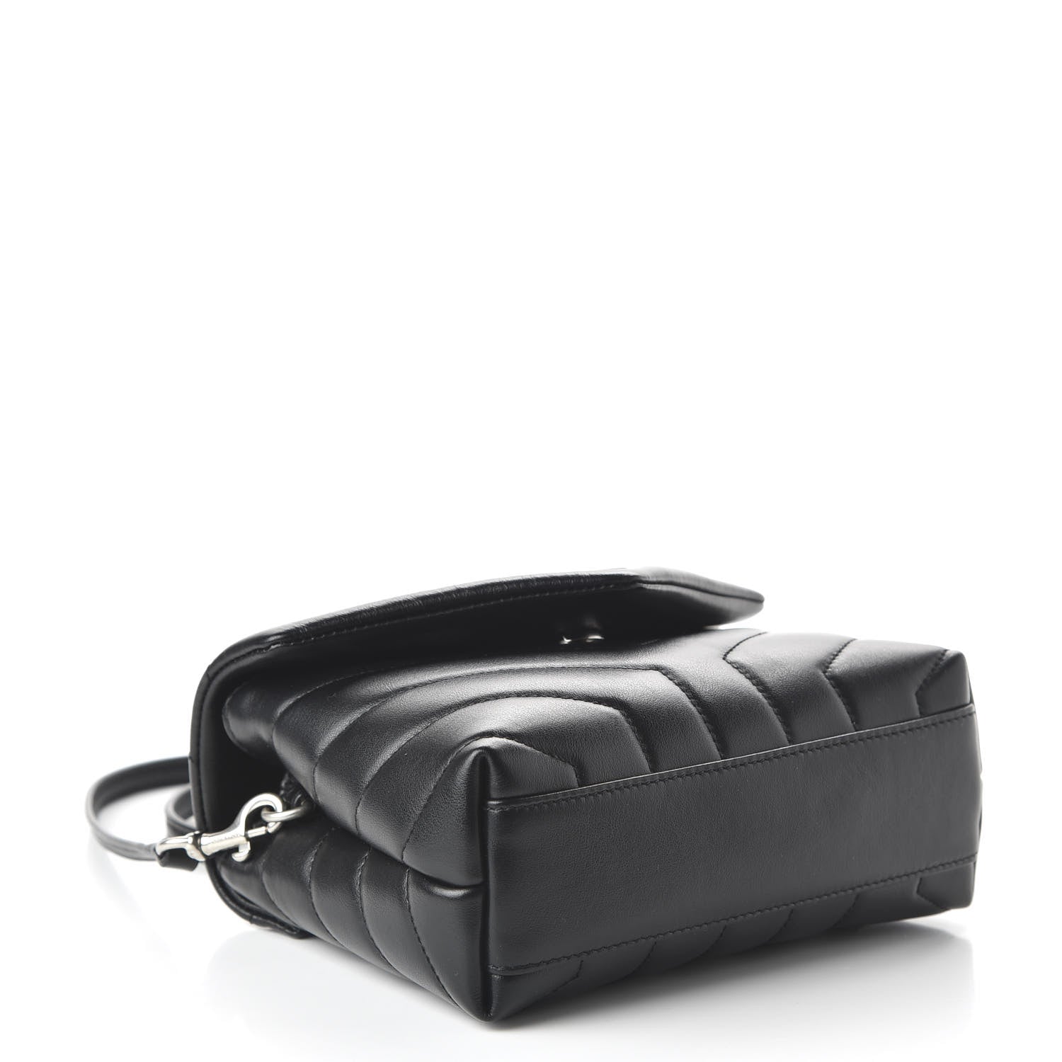 Saint Laurent Calfskin Y Quilted Monogram Toy Loulou Crossbody Bag Black 4 of 10