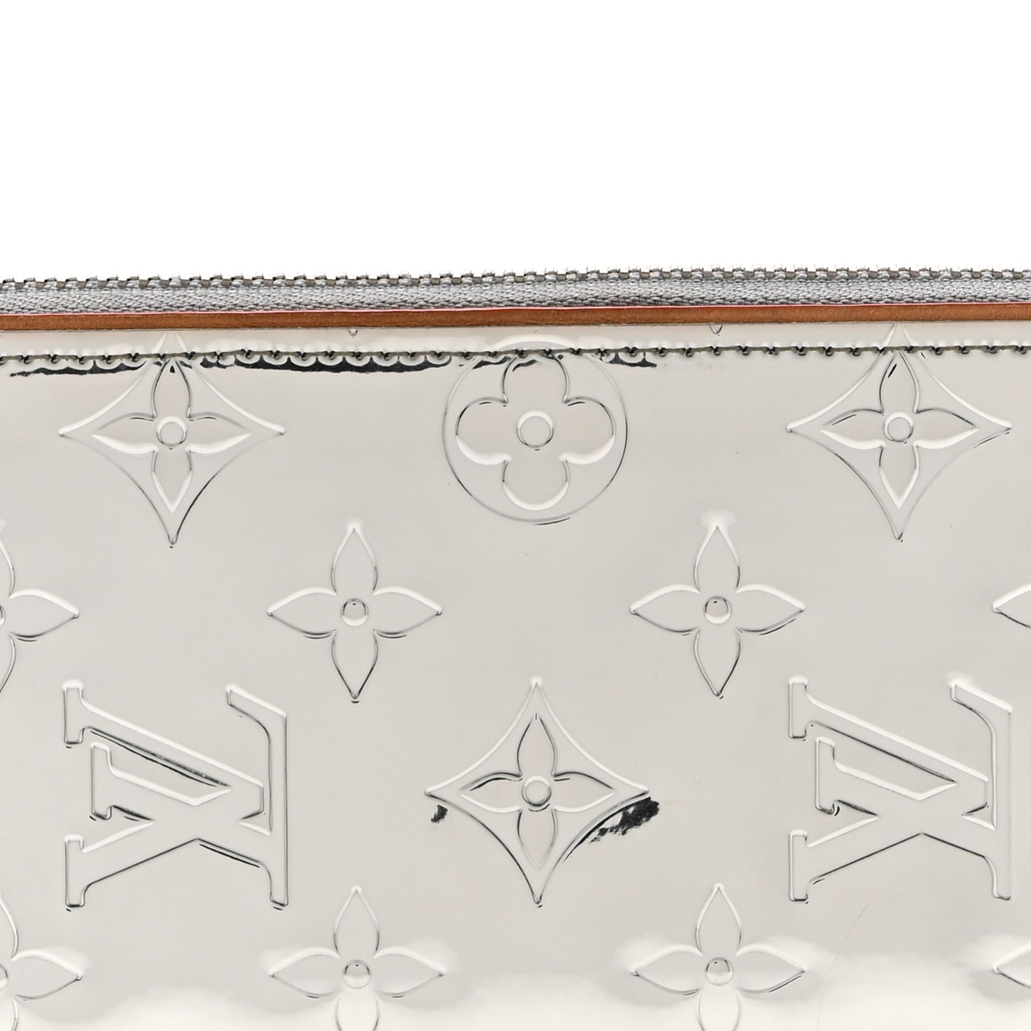 Monogram Mirror Zippy Wallet Silver