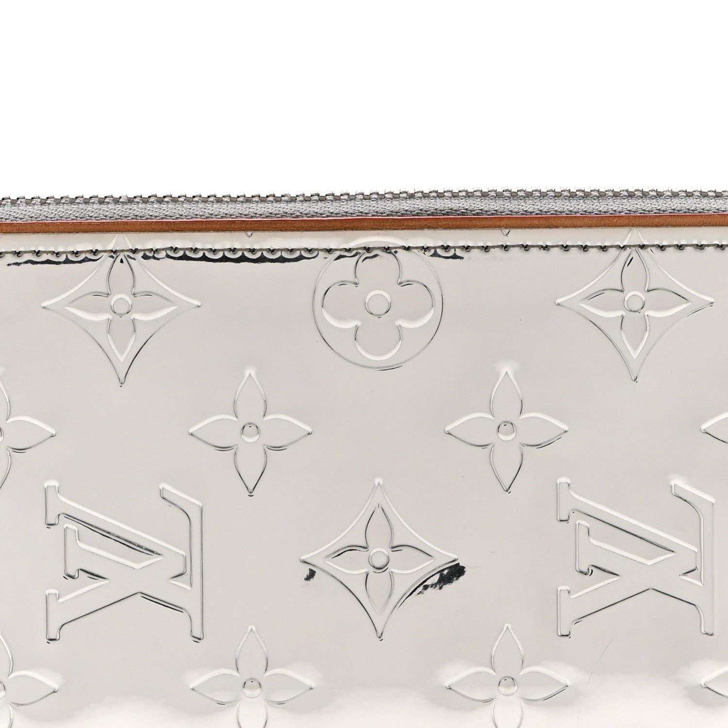 Louis Vuitton Monogram Mirror Zippy Wallet Silver 7 of 10
