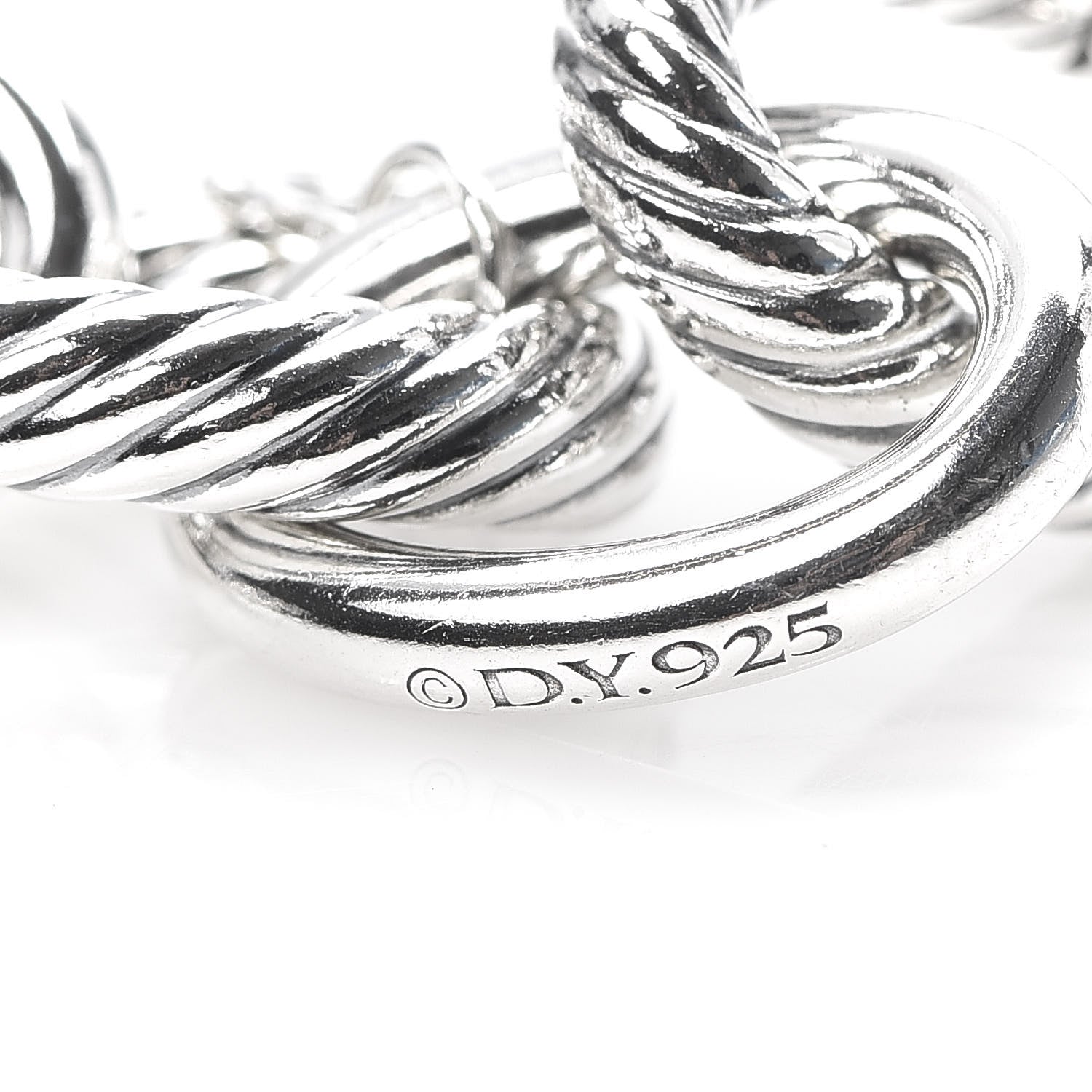 David Yurman Sterling Silver 12mm Large Oval Link Bracelet 4 of 5