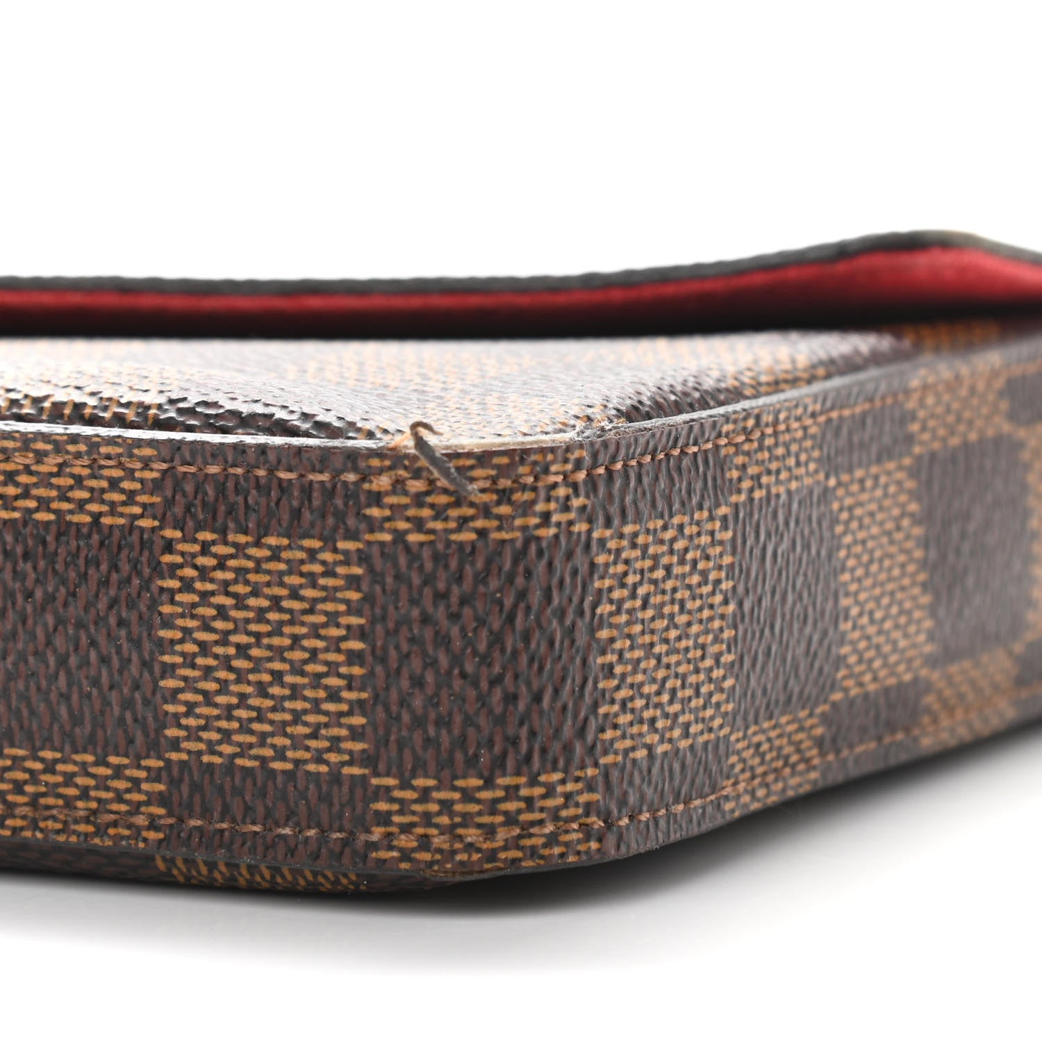 Louis Vuitton Damier Ebene Pochette Felicie Chain Wallet 10 of 16