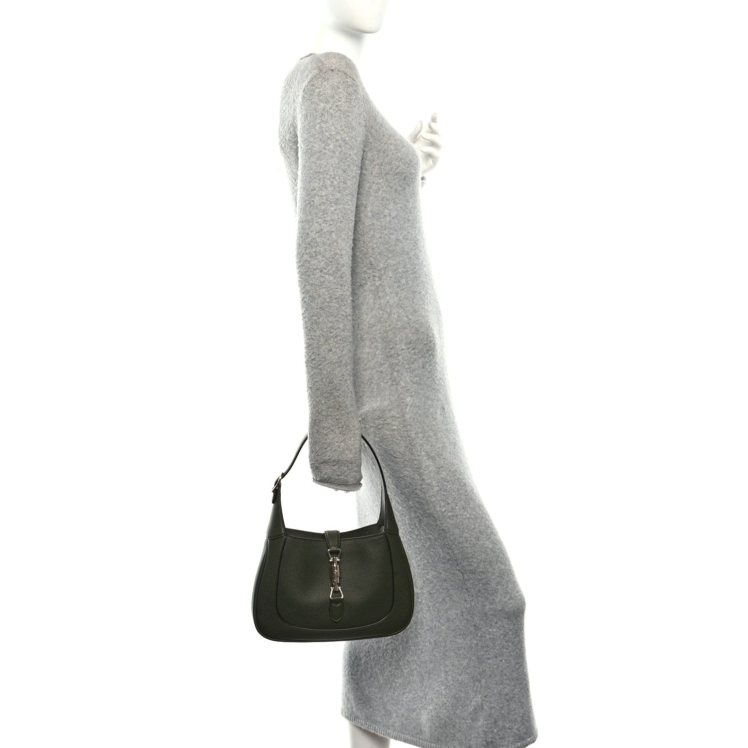Gucci Grand Prix Calfskin Medium Jackie 1961 Hobo Dark Green 2 of 10