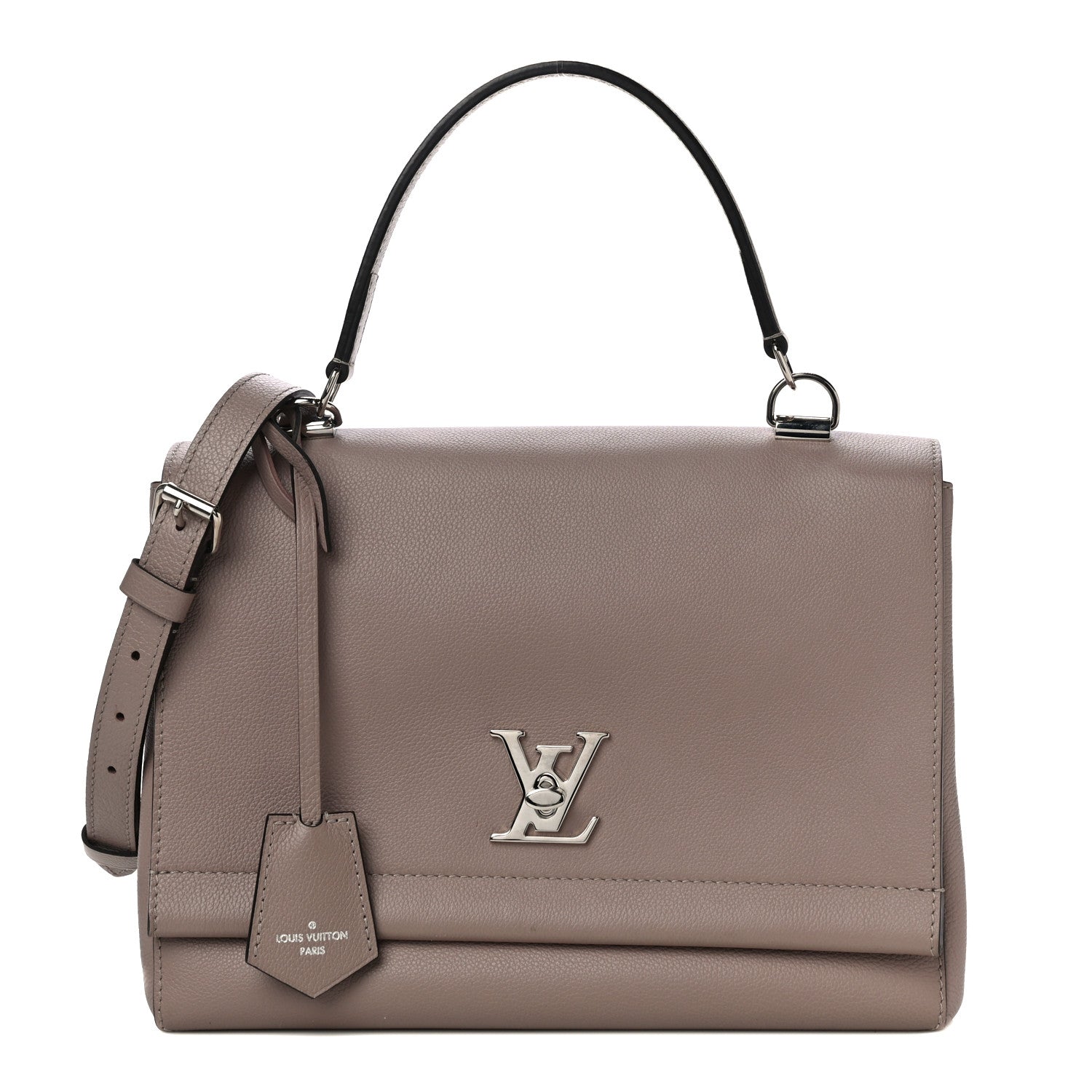 Louis Vuitton Soft Calfskin Lockme II Top Handle Taupe Glace 1 of 9