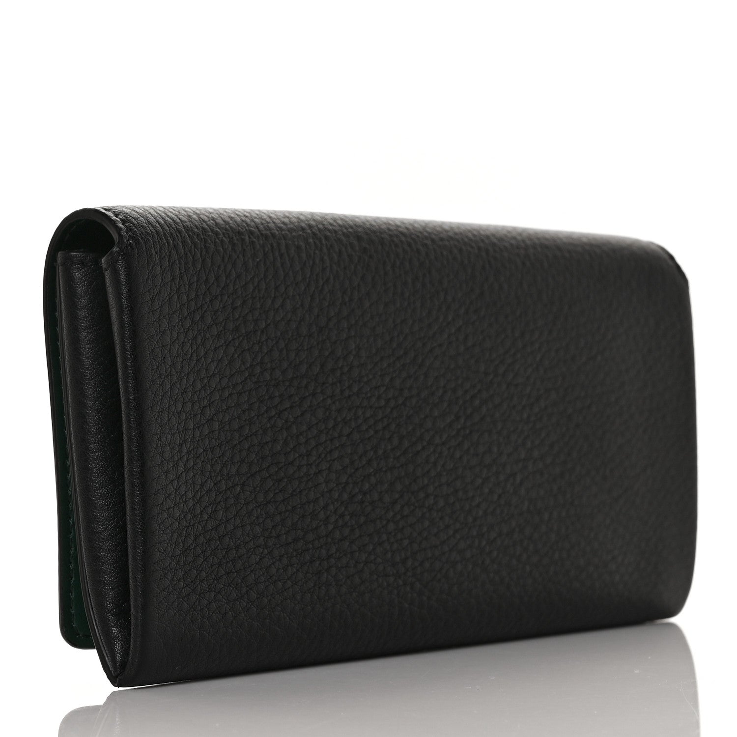 Burberry Grained Calfskin Continental Flap Wallet Black 4 of 9