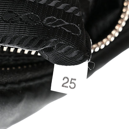 Prada Re-Nylon Triangle Padded Patchwork Shoulder Bag Black 8 of 11