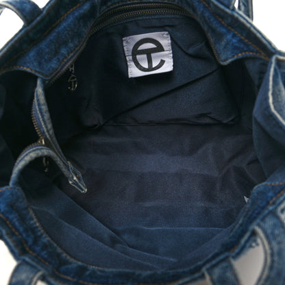 Telfar Denim Medium Shopping Bag Distressed Blue 5 of 10