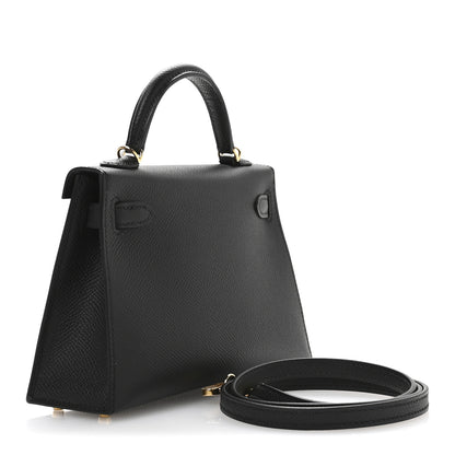 Hermes Epsom Mini Kelly Sellier 20 Black 3 of 11