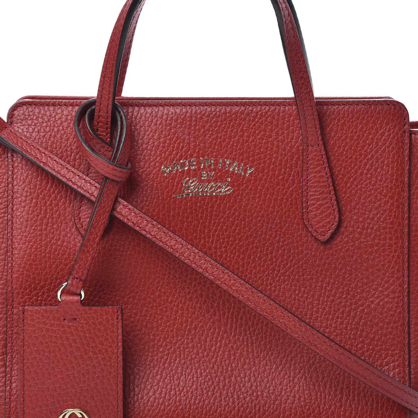Dollar Calfskin MIni Swing Top Handle Bag Tabasco