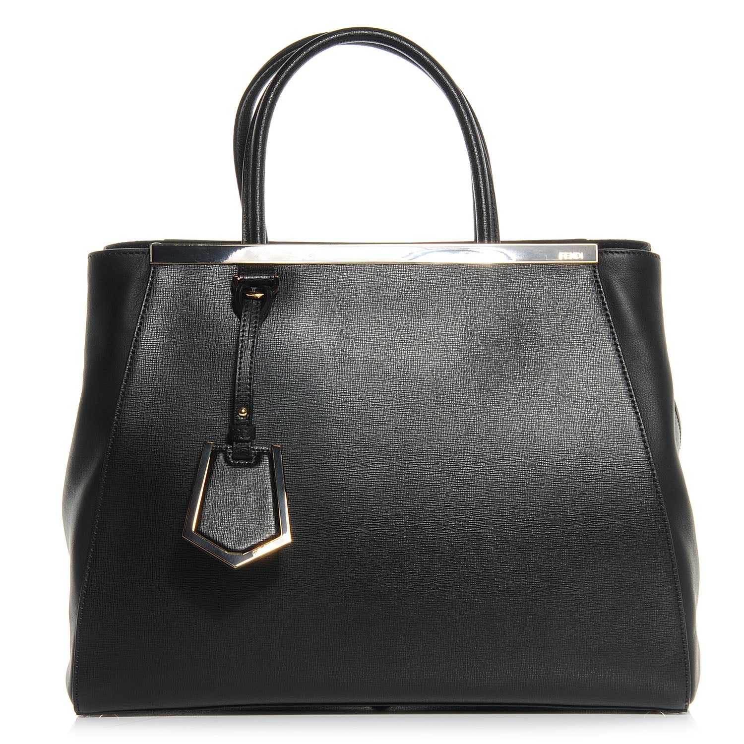 Fendi Vitello Elite Regular 2Jours Tote Black 1 of 7