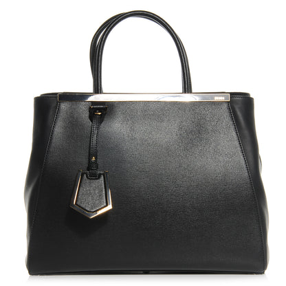 Fendi Vitello Elite Regular 2Jours Tote Black 1 of 7