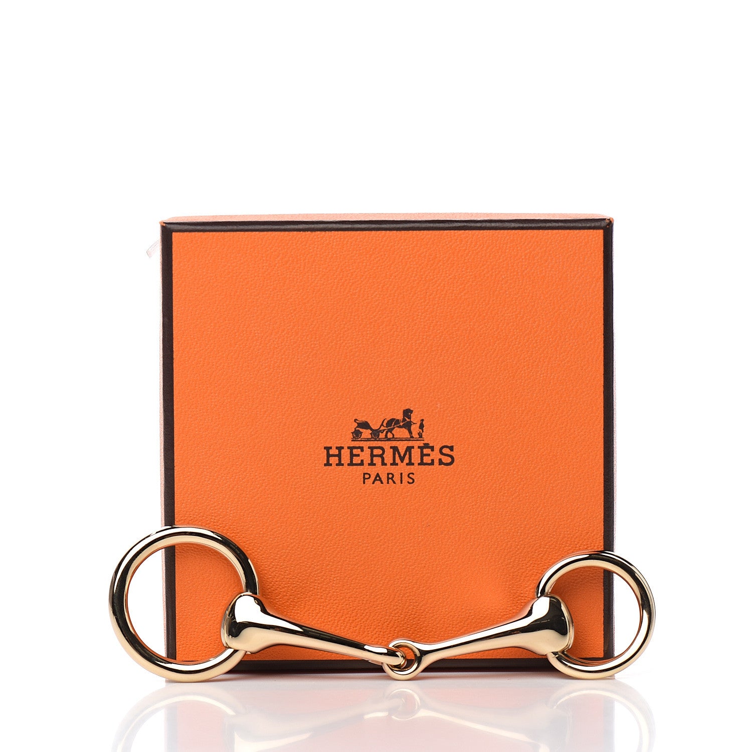 Hermes Permabrass Mors Scarf Ring Gold 4 of 4