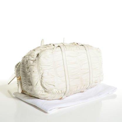 Prada Nappa Gaufre Bauletto Bianco 4 of 9