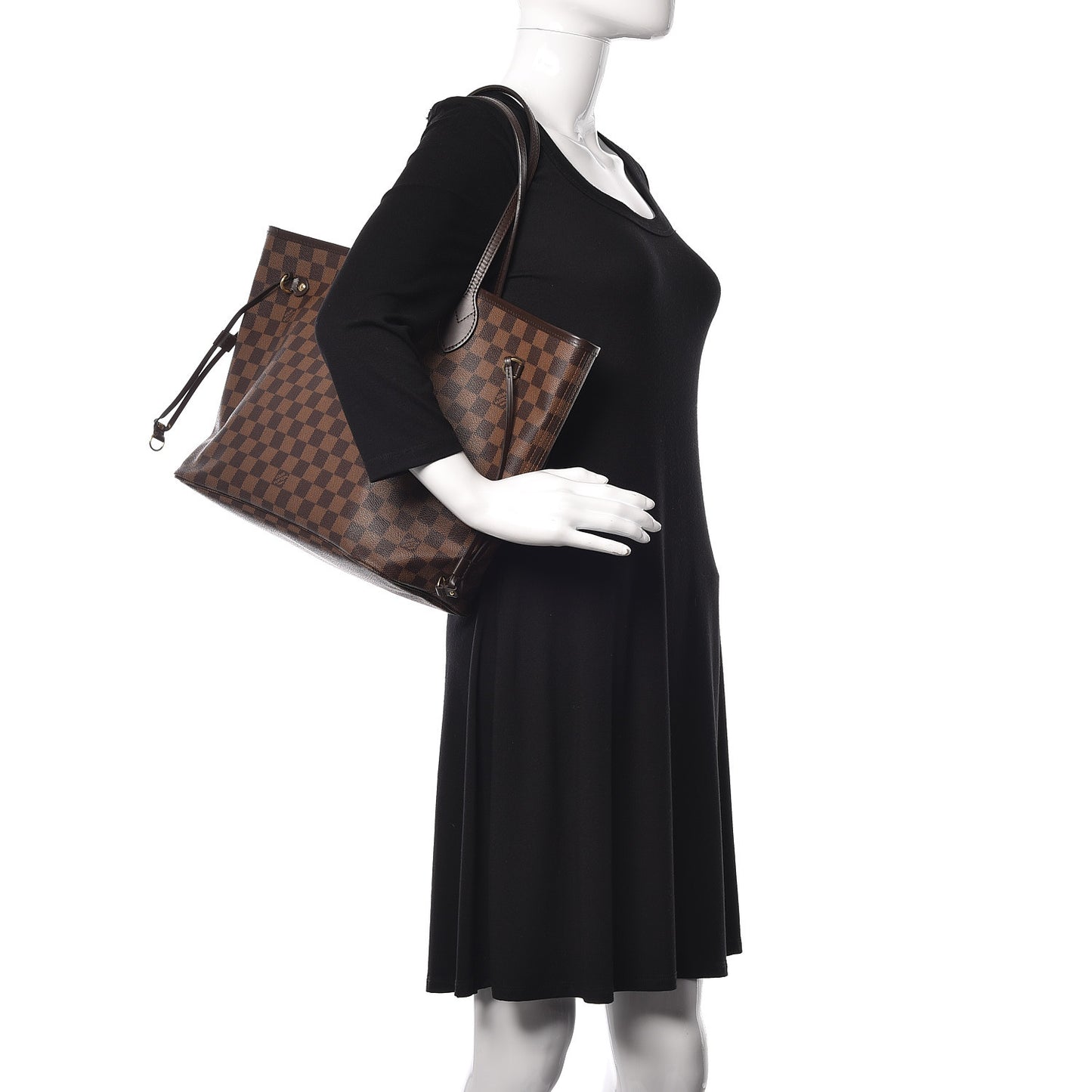 Damier Ebene Neo Neverfull MM Rose Ballerine