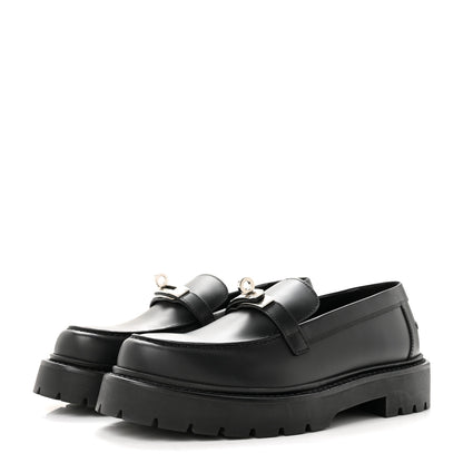 Hermes Calfskin Womens Icone Loafers 37 Black 4 of 10