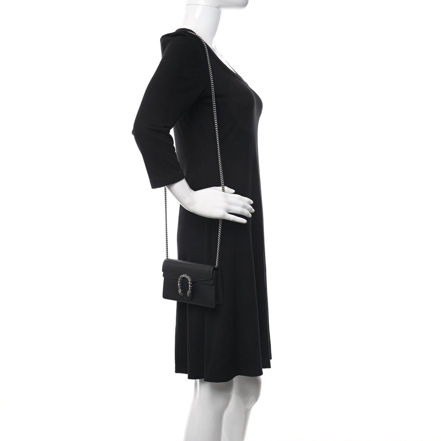 Calfskin Super Mini Dionysus Shoulder Bag Black