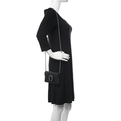 Gucci Calfskin Super Mini Dionysus Shoulder Bag Black 2 of 12