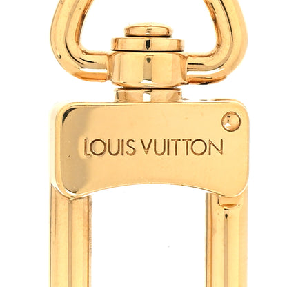 Louis Vuitton Brass Enamel Fleur De Monogram Bag Charm Chain Gold 3 of 4
