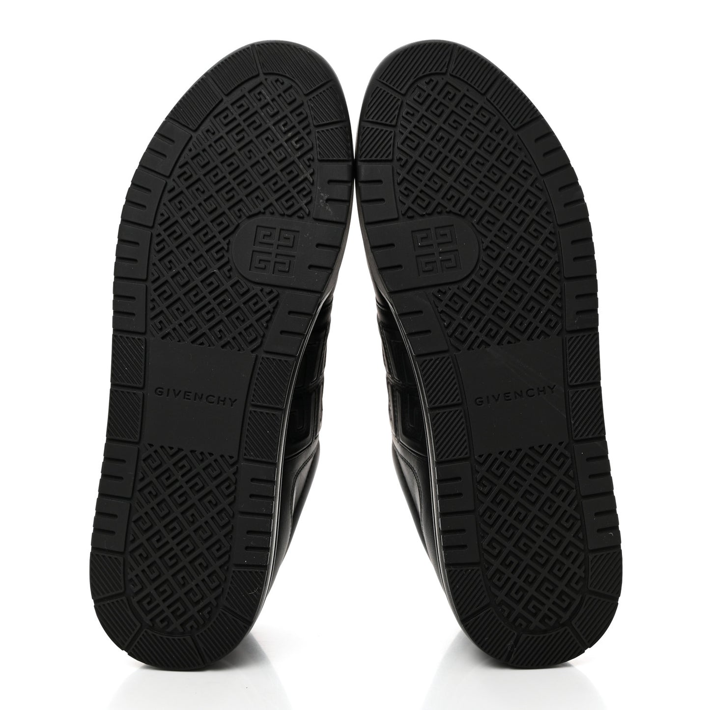 Calfskin G4 Logo Embossed Mens Sneakers 44 Black