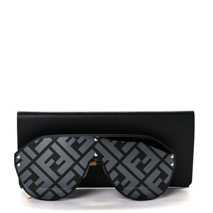 Fendi Rubber FF Fabulous Shield Sunglasses FF M0039/G/S Black Yellow 8 of 8