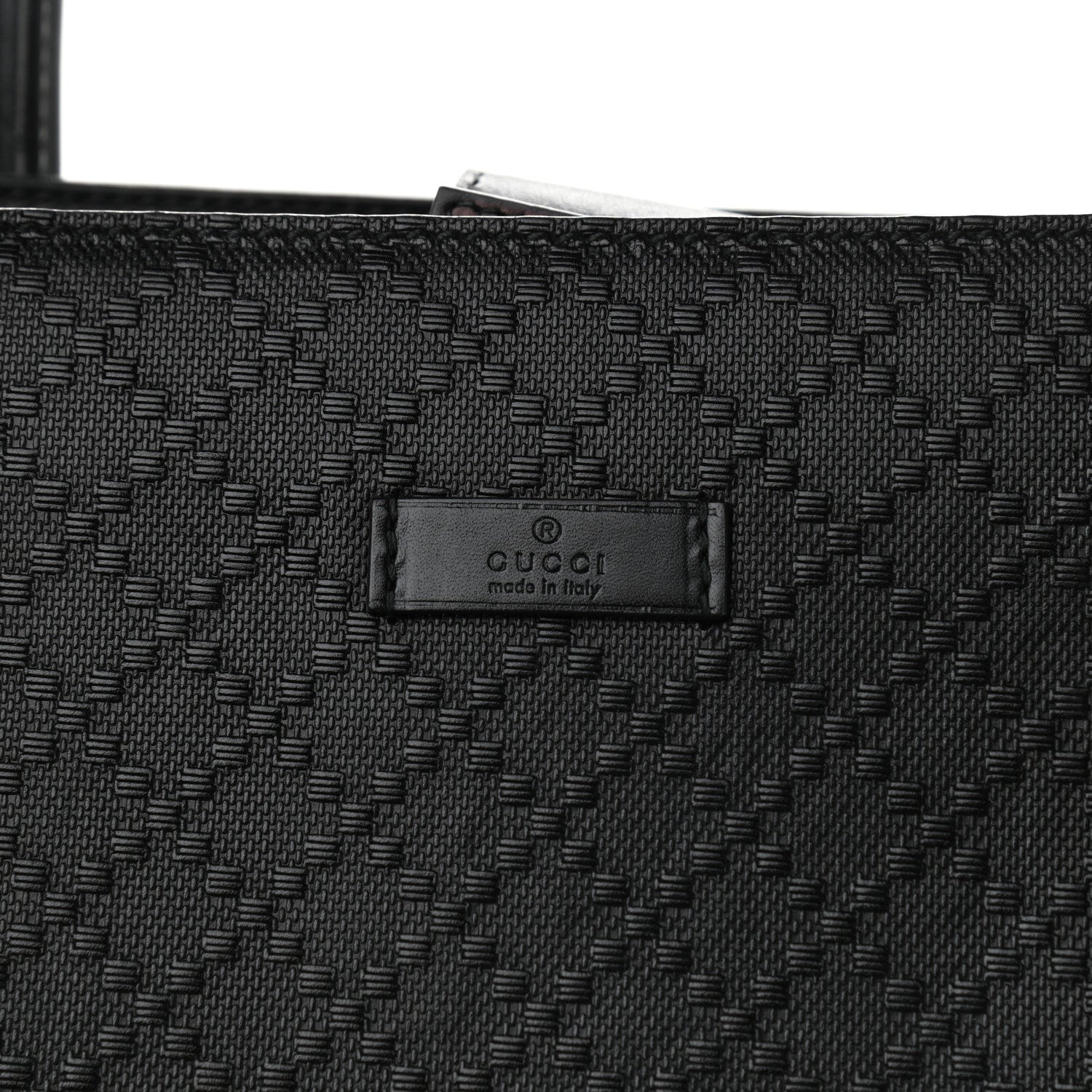 Gucci Calfskin Bright Diamante Medium Top Handle Bag Black 10 of 16