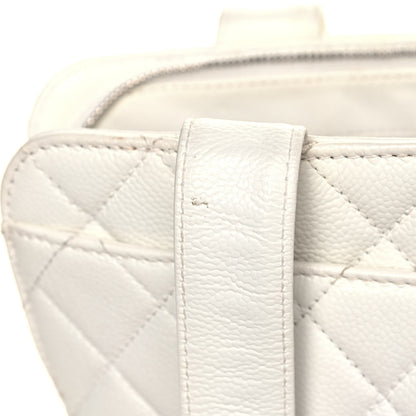 Chanel Caviar Quilted Shoulder Bag White 14 of 17