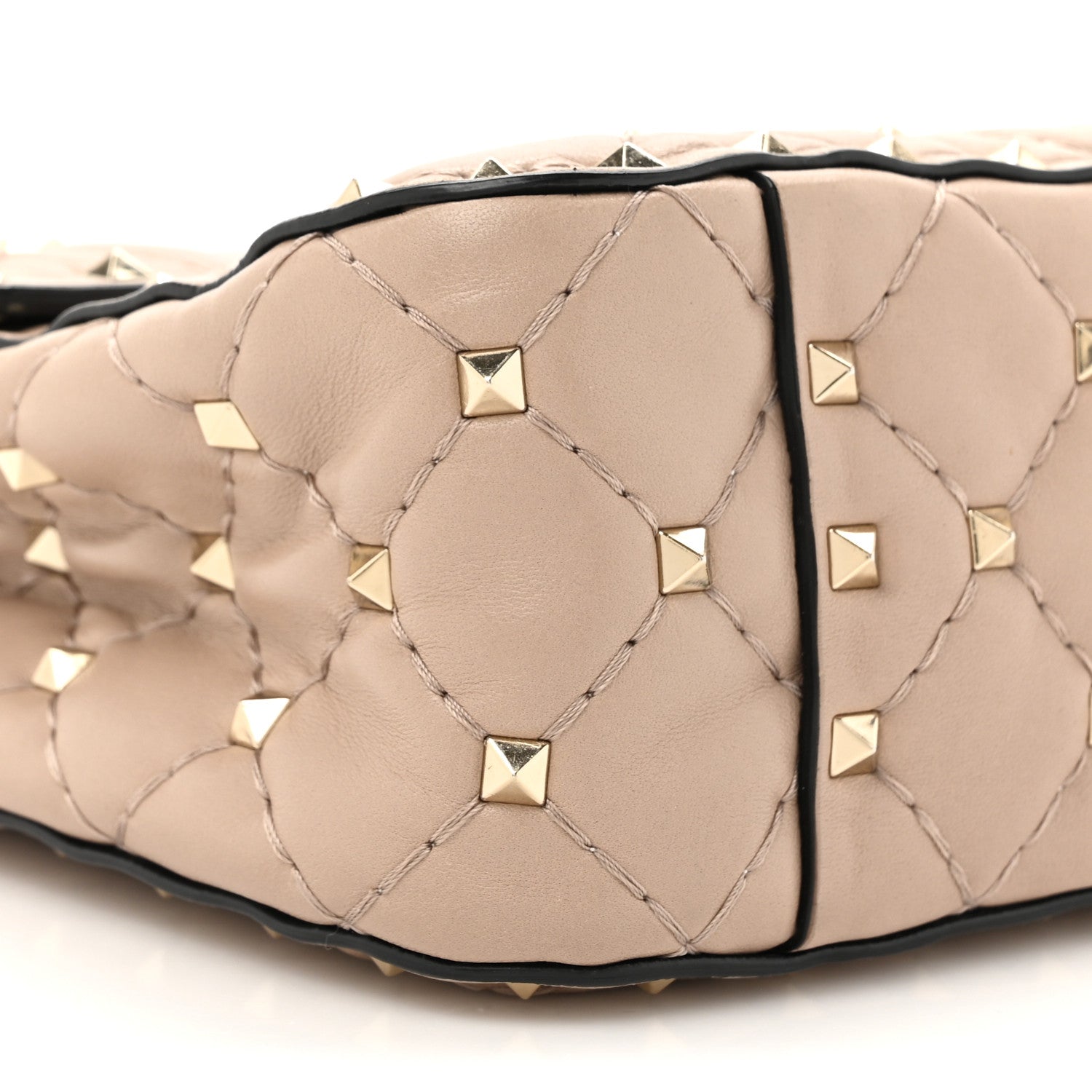 Valentino Garavani Nappa Medium Rockstud Spike Shoulder Bag Poudre 9 of 12