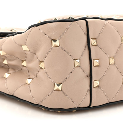 Valentino Garavani Nappa Medium Rockstud Spike Shoulder Bag Poudre 9 of 12