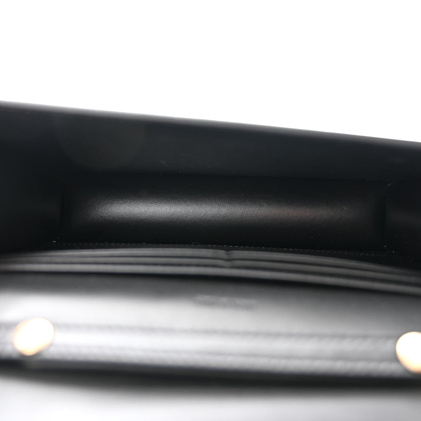 Shiny Calfskin Triomphe Margo Wallet on Chain Black