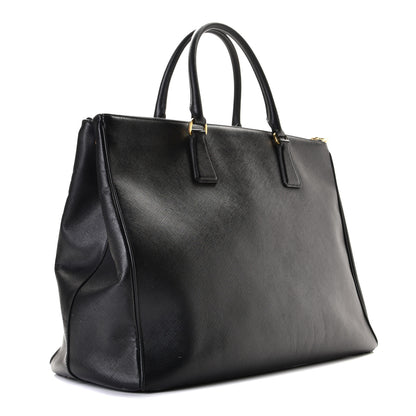 Prada Saffiano Lux Extra Large Galleria Double Zip Tote Black 2 of 12