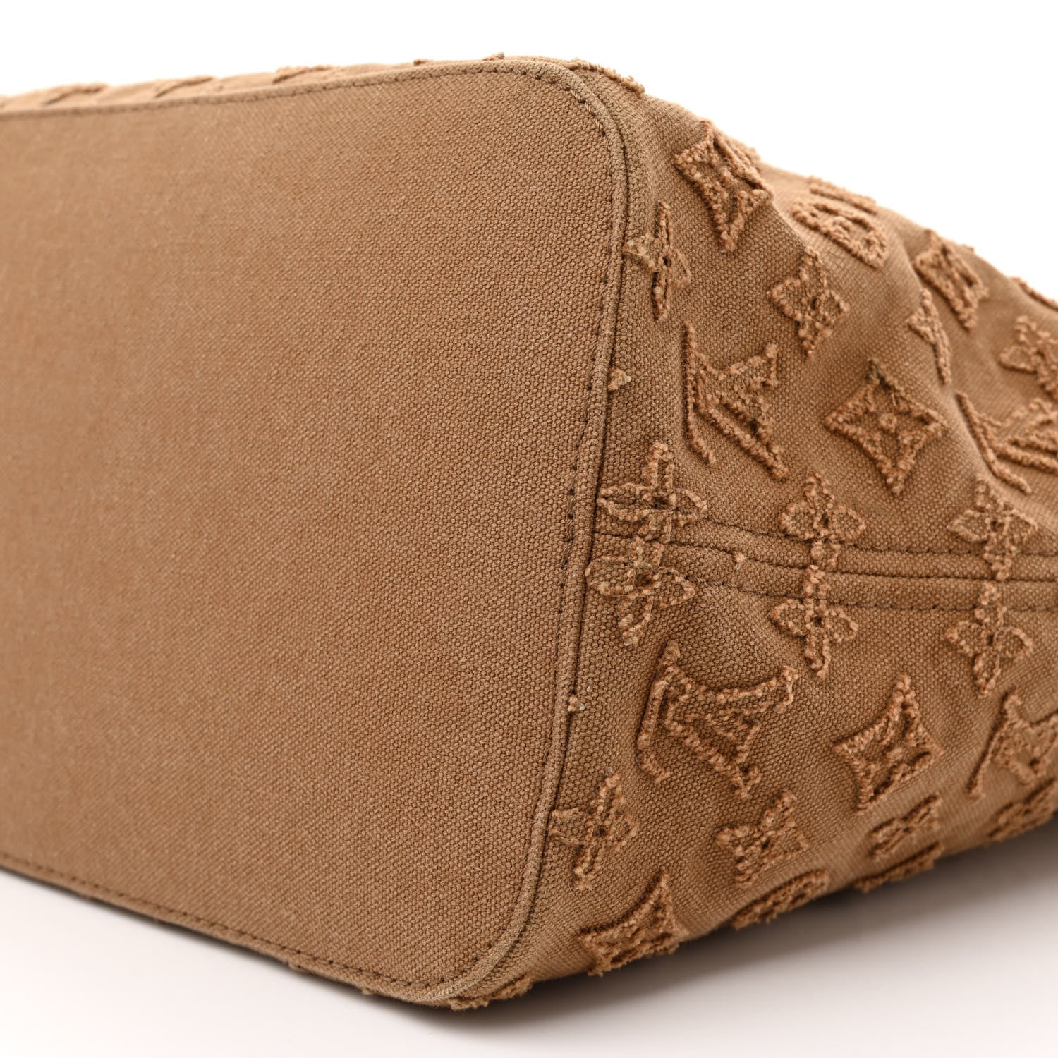 Louis Vuitton Monogram Denim Neverfull MM Caramel 10 of 11